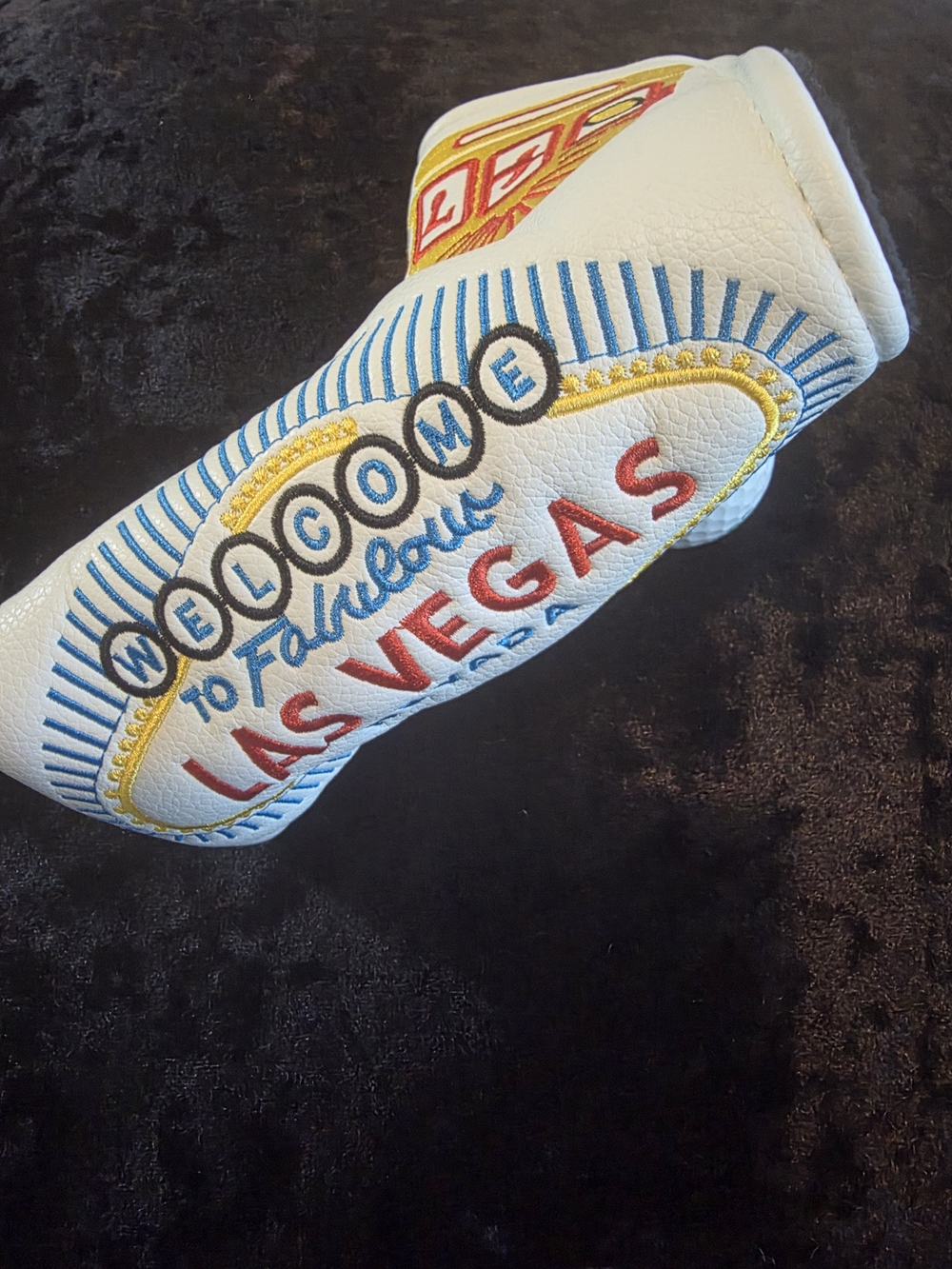 Las Vegas Embroidered White Golf Headcover